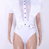 Butterfly Sleeve Mesh Bodysuit