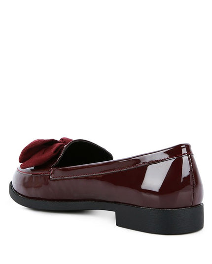 BOWBERRY BOW-TIE PATENT LOAFERS