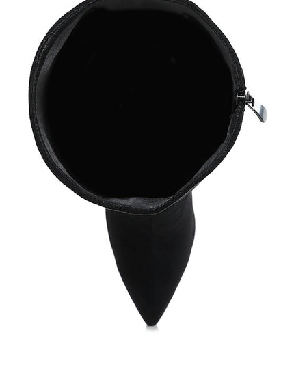 Becks Rhinestone Patterned Calf Boots