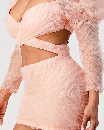 Blush Swirl Mini Dress