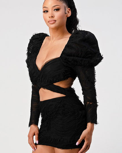 Blush Swirl Mini Dress