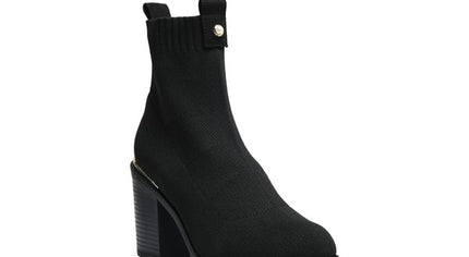 Medusa Knitted Block Heeled Ankle Boots