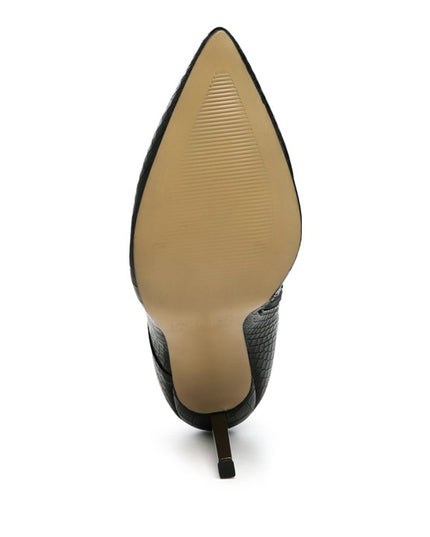 ESCALA CROC LACE-UP STILETTO BOOT