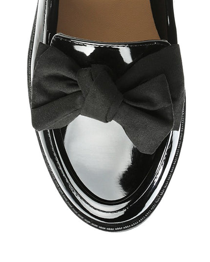 BOWBERRY BOW-TIE PATENT LOAFERS
