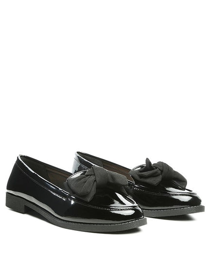 BOWBERRY BOW-TIE PATENT LOAFERS