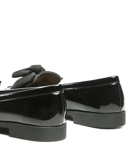 BOWBERRY BOW-TIE PATENT LOAFERS