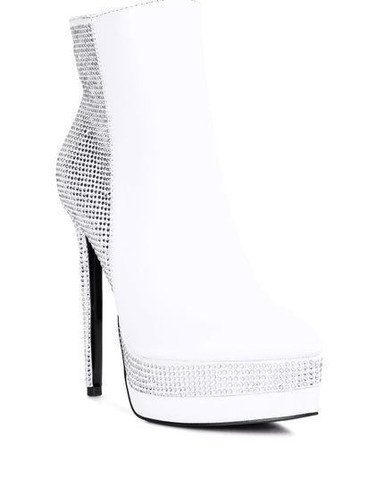 ENCANTO Diamante Set High Heeled Ankle Boots