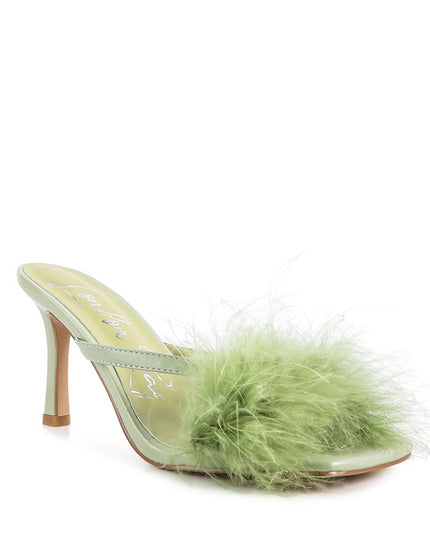 Honeybear Feather Detail Slip-On Sandals