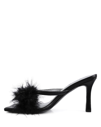 Honeybear Feather Detail Slip-On Sandals