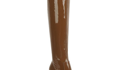 NOIRE THIGH HIGH LONG BOOTS IN PATENT PU
