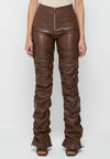 Make It Happen Ruched PU Leather Pants