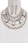 Bejewel Bib Necklace Earring Set