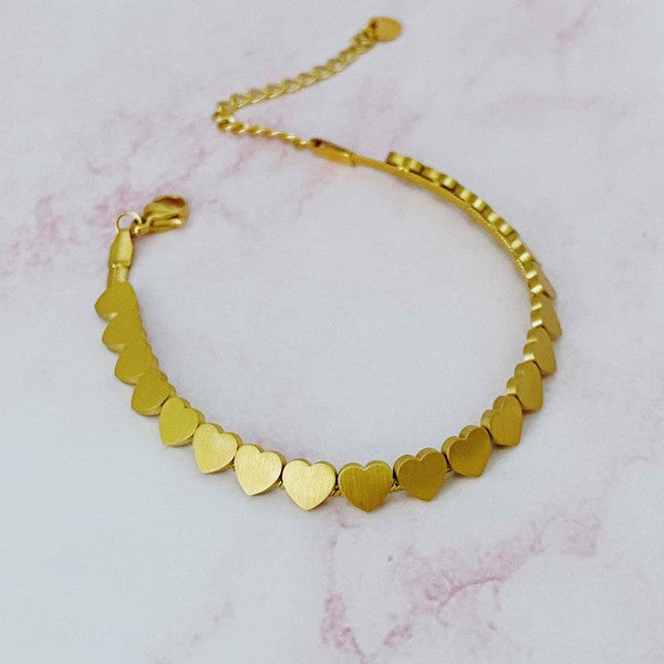 18K Gold-Plated Mini Heart Bracelet