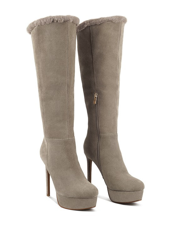 Saldana Convertible Suede Leather High Boots