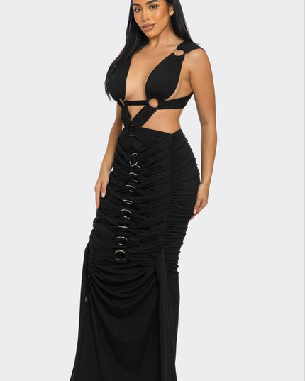 Sahara Mystique Pleated Gown