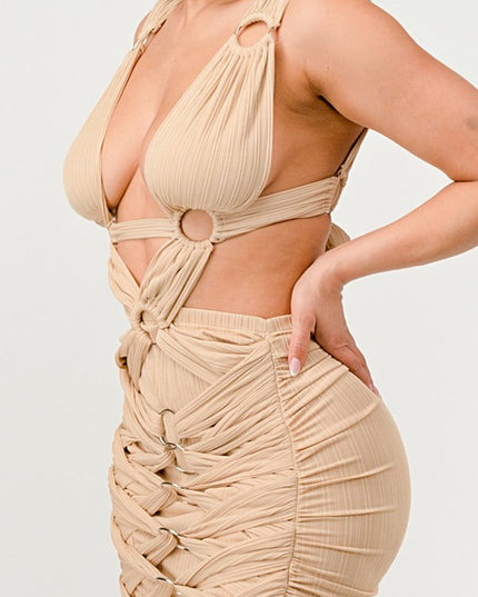 Sahara Mystique Pleated Gown