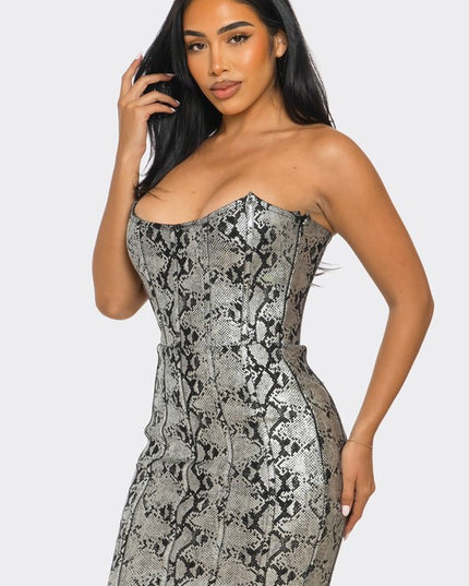Serpentine Glamour Bodycon Dress