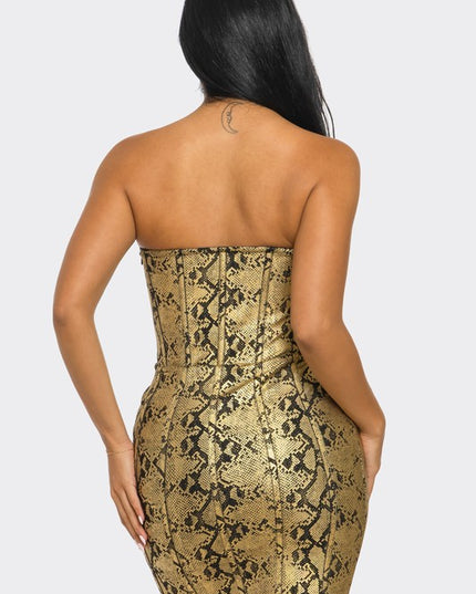 Serpentine Glamour Bodycon Dress