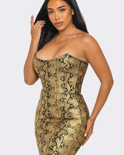 Serpentine Glamour Bodycon Dress