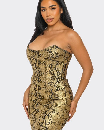 Serpentine Glamour Bodycon Dress