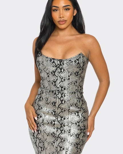 Serpentine Glamour Bodycon Dress