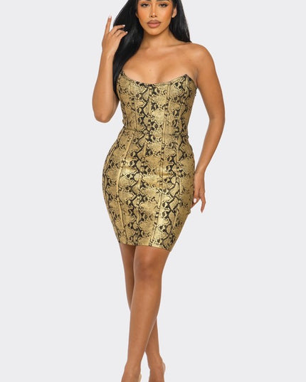 Serpentine Glamour Bodycon Dress