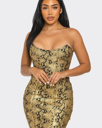 Serpentine Glamour Bodycon Dress