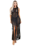 Moving On Cut-Out Strips Maxi Dress