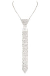 Rhinestone Neck Tie Necklace