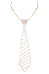 Rhinestone Necktie Necklace