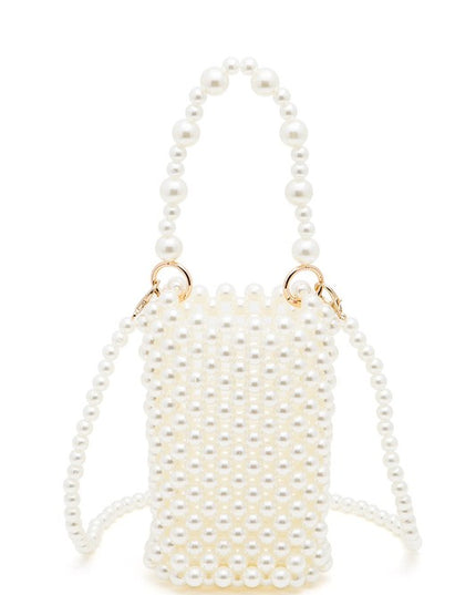 Braided Shiny Beads Bucket Bag