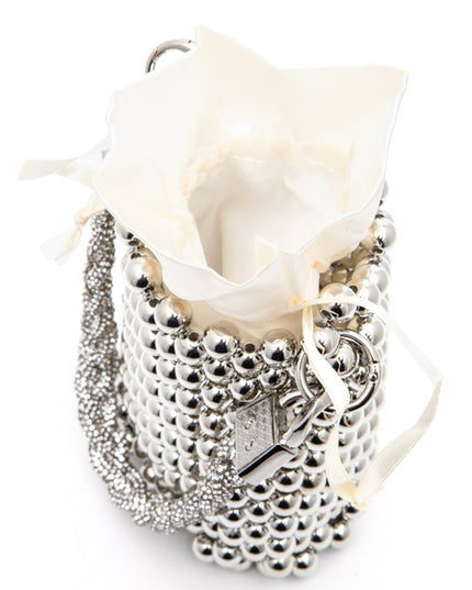 Braided Shiny Beads Bucket Bag