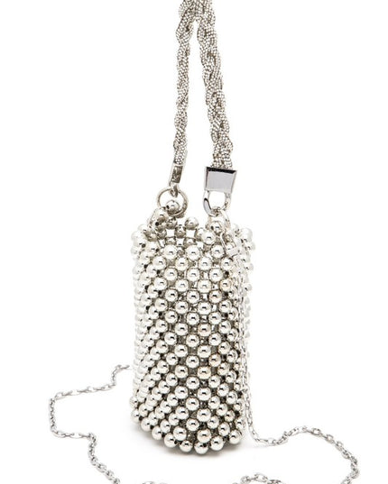Braided Shiny Beads Bucket Bag