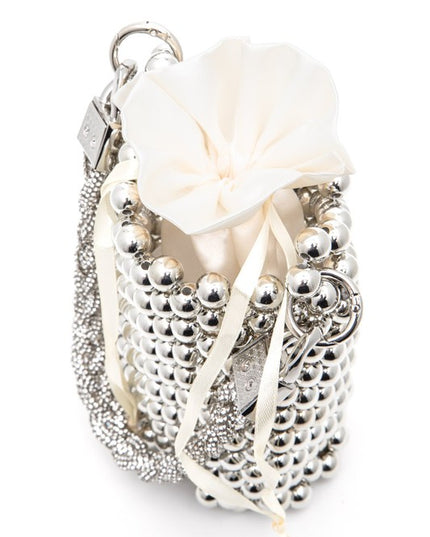 Braided Shiny Beads Bucket Bag