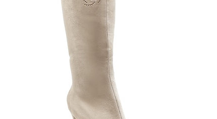 Becks Rhinestone Patterned Calf Boots