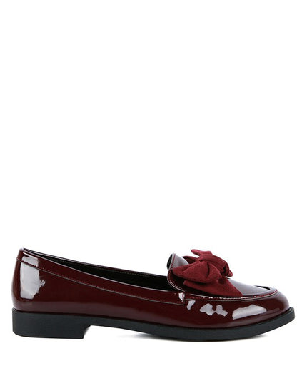 BOWBERRY BOW-TIE PATENT LOAFERS