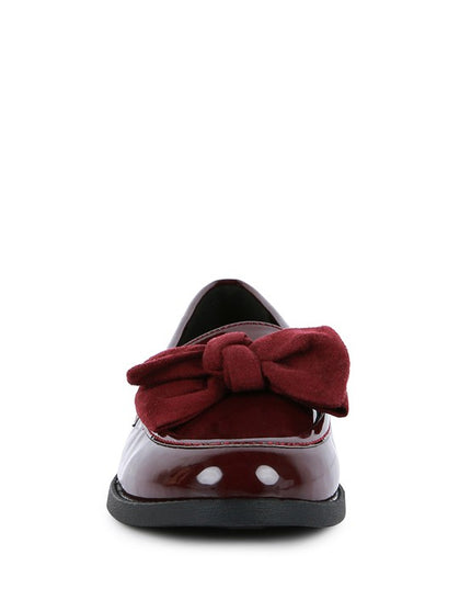 BOWBERRY BOW-TIE PATENT LOAFERS