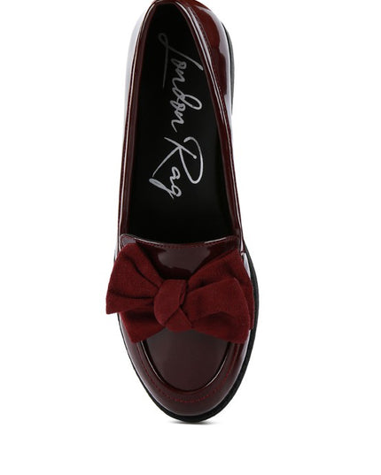 BOWBERRY BOW-TIE PATENT LOAFERS