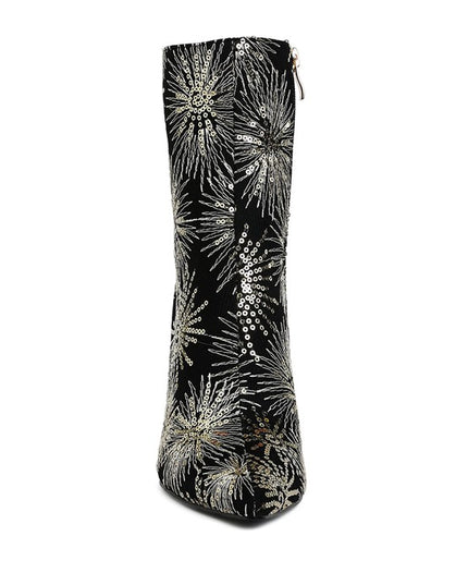 Oleander Sequin Embellished Stiletto Boots
