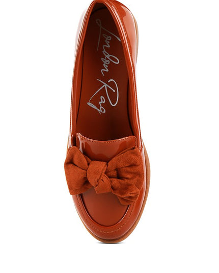 BOWBERRY BOW-TIE PATENT LOAFERS