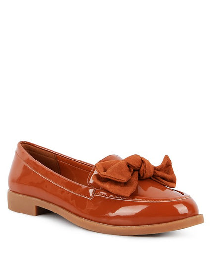 BOWBERRY BOW-TIE PATENT LOAFERS