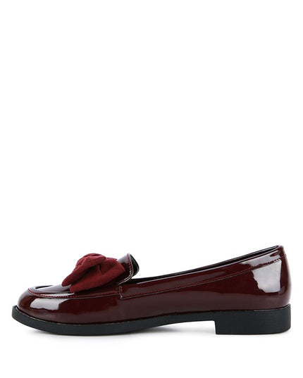 BOWBERRY BOW-TIE PATENT LOAFERS