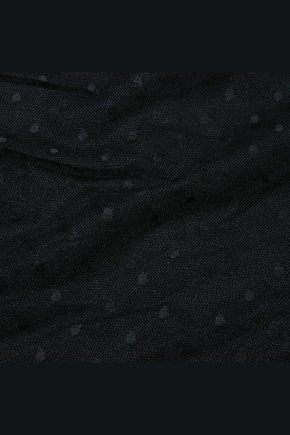 One Sleeve Polka Dot Print Halter-Neck Mini Dress