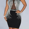 Eyes On Me Mesh Rhinestone Mini Dress