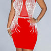 Eyes On Me Mesh Rhinestone Mini Dress