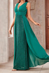 Blazing Beauty green sequin holiday maxi dress