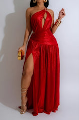 Sexy Plus Size Hollow Maxi Dress