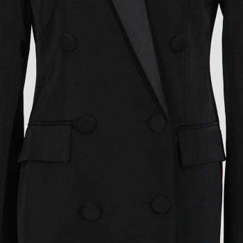 Elegant Rhinestone Blazer Mini Dress