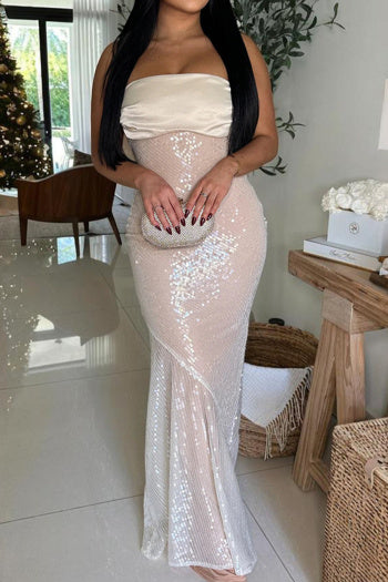 Plus Size Sequin Maxi Dress