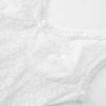 Sexy Stretch See Lace Bow Mini Dress